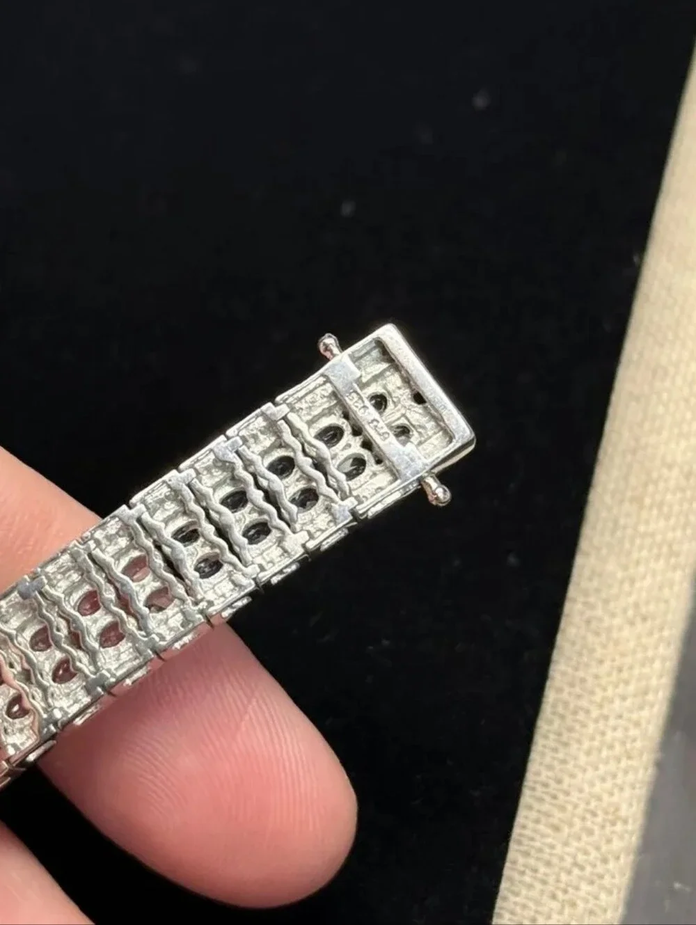 Sterling Silver Bondi Blue Tanzanite & Diamond Accent Bracelet 7.5